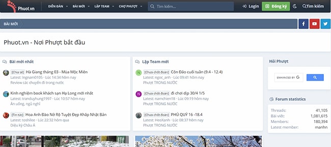 Một trong số các trang web về du lịch nổi tiếng -Phượt